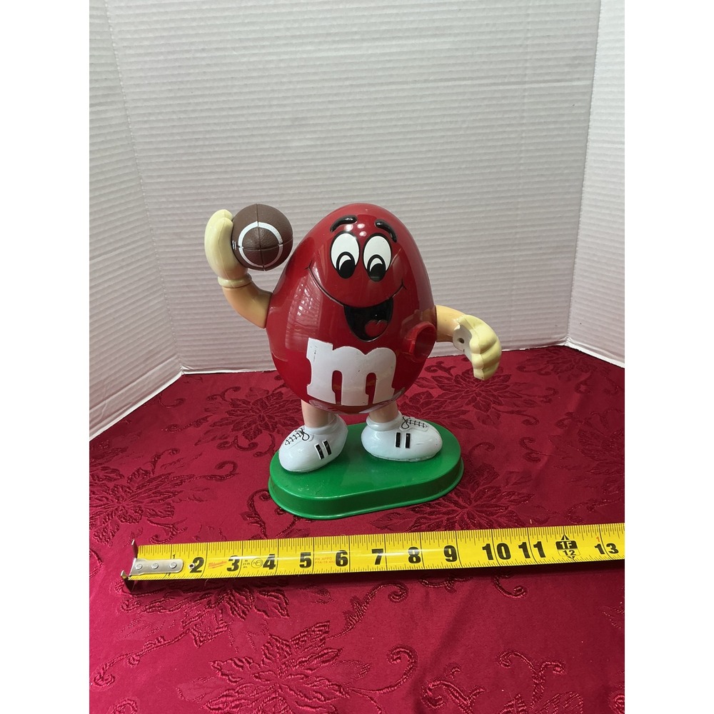 Vintage M&M's Red Character Football Candy Dispenser Mars Inc Collectible 9" - Picture 3 of 5